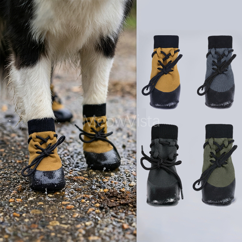 Dog Booties Paw Protector - Su Geçirmez Açık Hava Köpek Ayakkabıları,