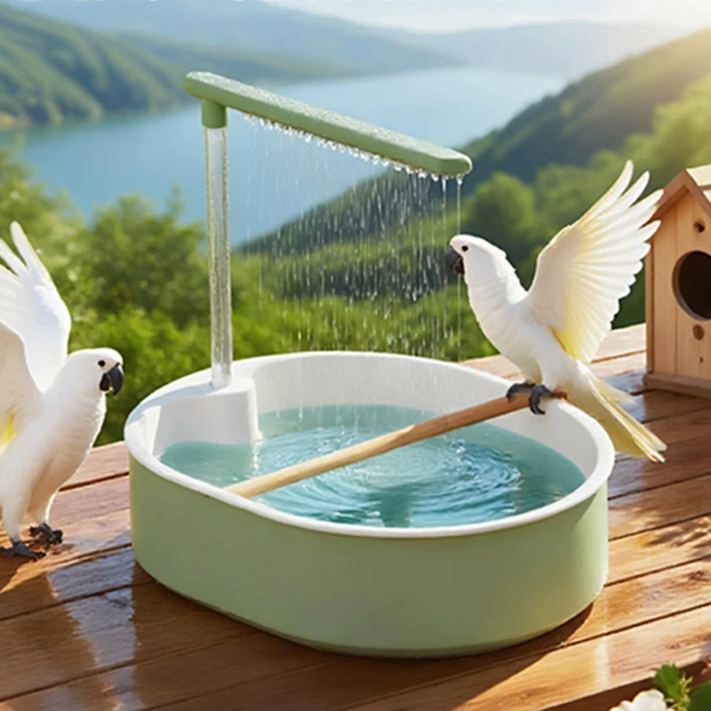 Pet Supplies Plus - Papağan Otomatik Kuş Banyosu Duş Çeşmesi