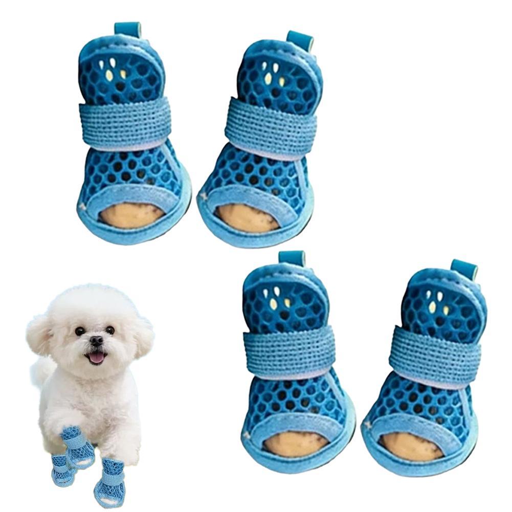 Dog Booties Paw Protector - Yazlık Nefes Alabilen Köpek Ayakkabıları Fileli